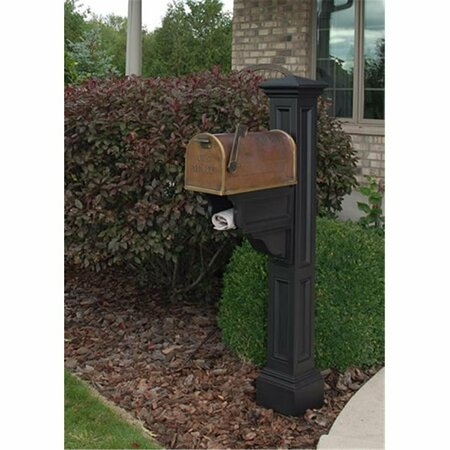 MAYNE 5846B Charleston Plus Mailbox Post- Black MA375734